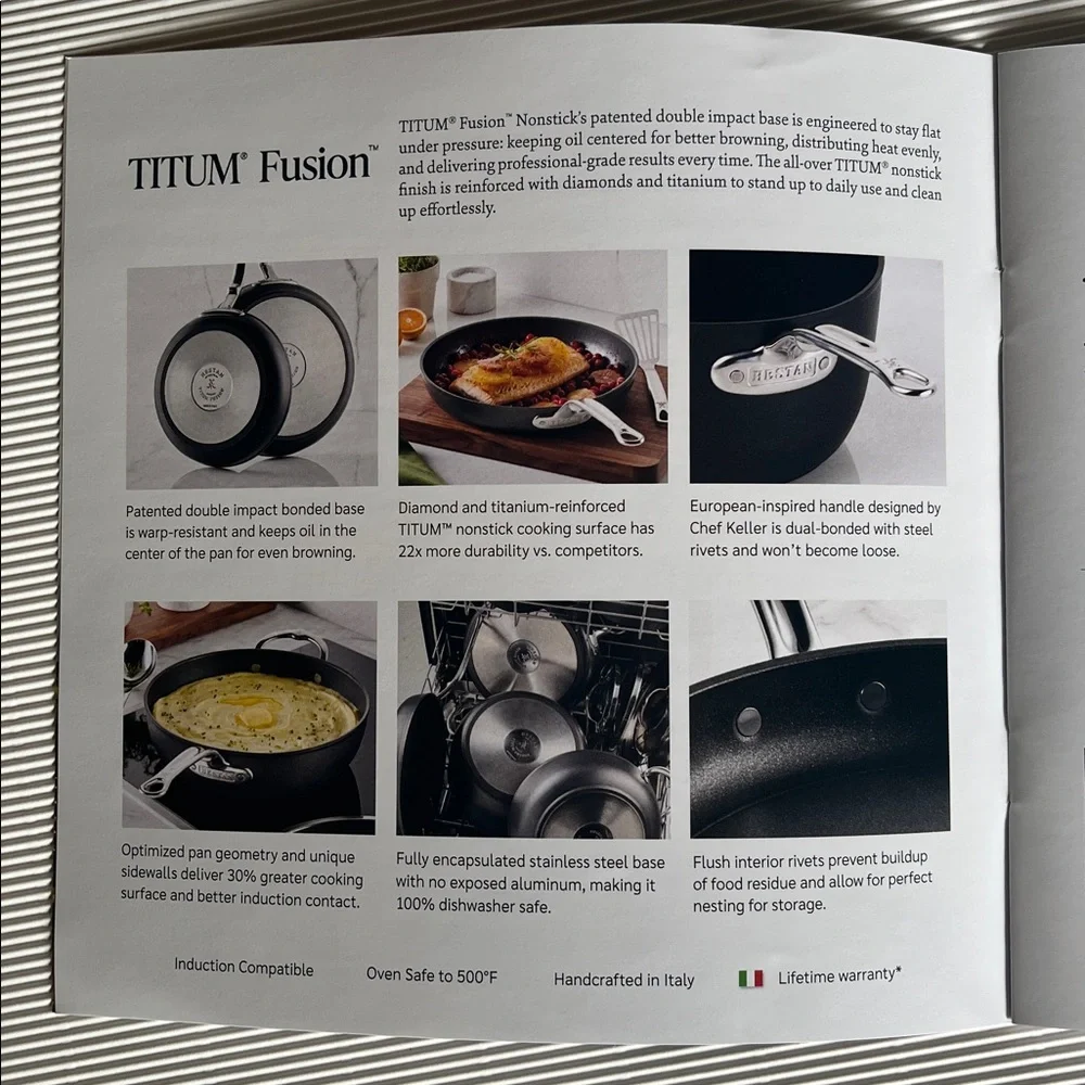 Hestan Titum Fusion Non-Stick 8” Open Skillet NEW